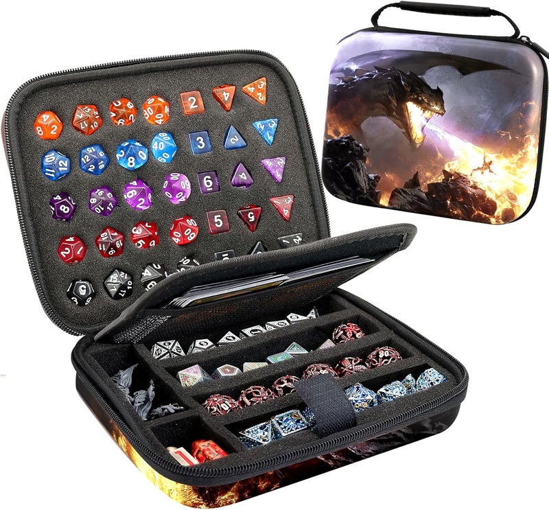 sabermaster Dice Storage Case Dice Bag Dice throne dnd dice tray dice holder dnd dice storage dice case Multifunctional storage Organizer Role Playing Game for Rpg Table Game (D) - Image 1